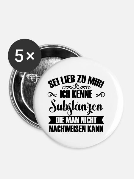 Substanzen Apotheke Geschenk Apotheker - Buttons klein 25 mm (5er Pack) - Weiß