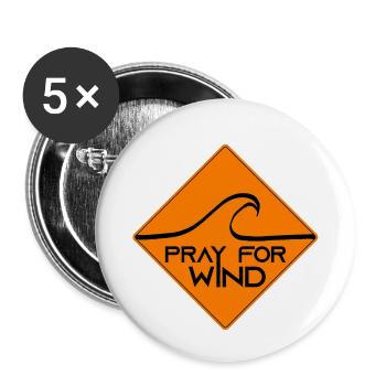 Pray for wind - Buttons klein 25 mm (5er Pack) - Weiß - Vorne