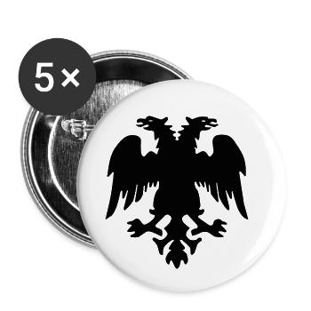 Shqiponjo - Buttons small 1''/25 mm (5-pack) - white - Front