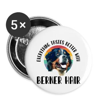Bernese mountain dog - Buttons small 1''/25 mm (5-pack) - white - Front