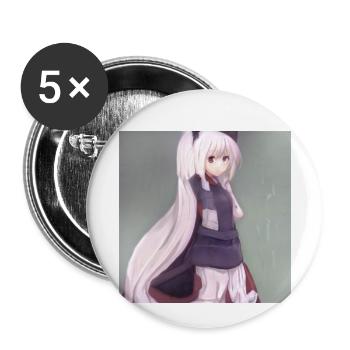Anime - Lot de 5 petits badges (25 mm) - blanc - Devant