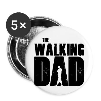 Le père de la marche - Lot de 5 petits badges (25 mm) - blanc - Devant