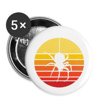 spider and sunset - nature and insect - Buttons small 1''/25 mm (5-pack) - white - Front