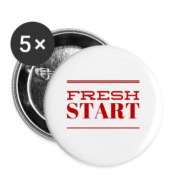 fresh start - Buttons small 1''/25 mm (5-pack) - white - Front