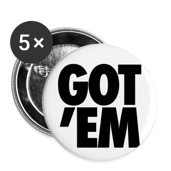 Got em sneaker - Buttons klein 25 mm (5er Pack) - Weiß - Vorne