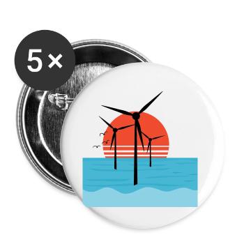 windmill - Buttons small 1''/25 mm (5-pack) - white - Front
