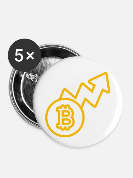 KRYPTO - Buttons klein 25 mm (5er Pack) - Weiß