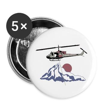 Hubschrauber Helikopter Napoleon _color - Buttons klein 25 mm (5er Pack) - Weiß - Vorne