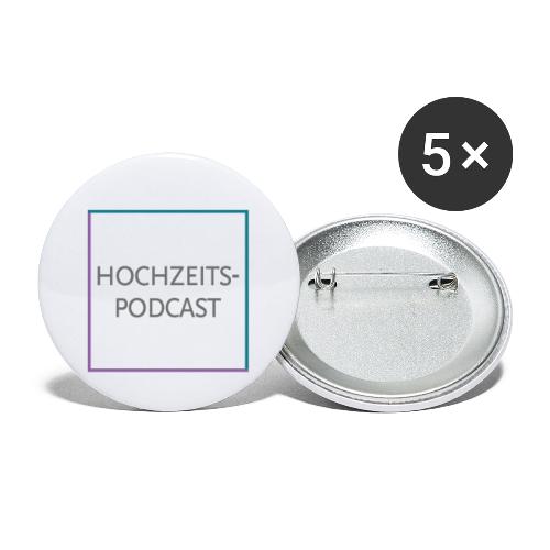 Hochzeits-Podcast - Logo bunt - Buttons klein 25 mm (5er Pack)