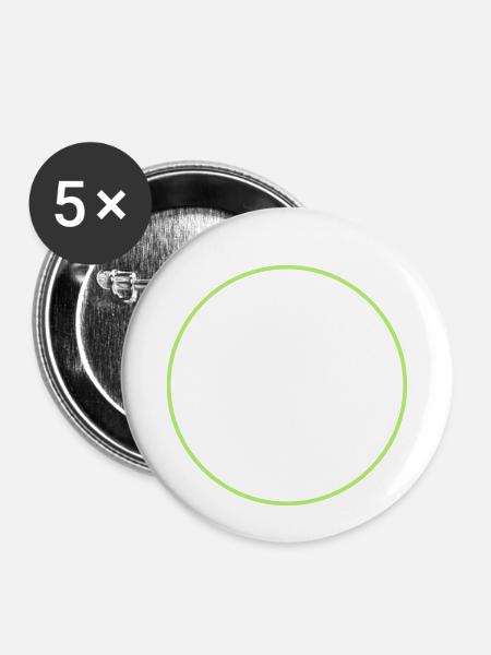 farmer kreis - Buttons klein 25 mm (5er Pack) - Weiß