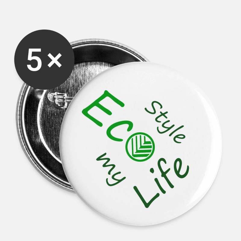 eco - Buttons klein 25 mm (5er Pack) - Weiß