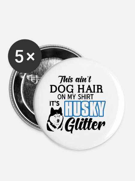 Sibirischer Husky - Buttons klein 25 mm (5er Pack) - Weiß