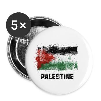 Palästina - Buttons klein 25 mm (5er Pack) - Weiß - Vorne
