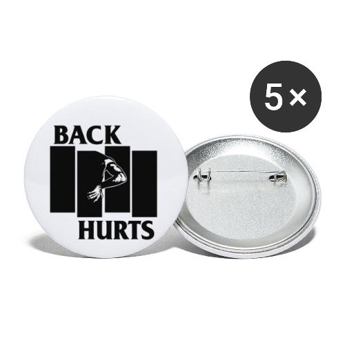 RYG GØR ONDT sort - Buttons/Badges lille, 25 mm (5-pack)