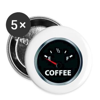 Coffee Fuel - Buttons small 1''/25 mm (5-pack) - white - Front