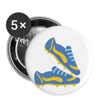 Chaussures de football - Lot de 5 petits badges (25 mm) - blanc - Devant