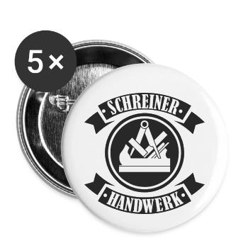 SCHREINER HANDWERK - Buttons klein 25 mm (5er Pack) - Weiß - Vorne