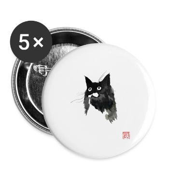 black and white - Buttons klein 25 mm (5er Pack) - Weiß - Vorne