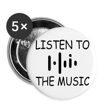 Musik Music headphones - Buttons klein 25 mm (5er Pack) - Weiß - Vorne