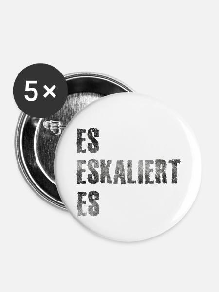 ES Eskaliert Eh - Buttons klein 25 mm (5er Pack) - Weiß