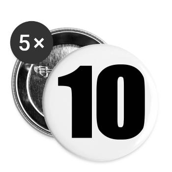 10 - Buttons klein 25 mm (5er Pack) - Weiß - Vorne