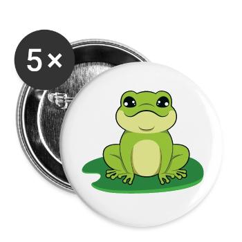 frog - Buttons small 1''/25 mm (5-pack) - white - Front