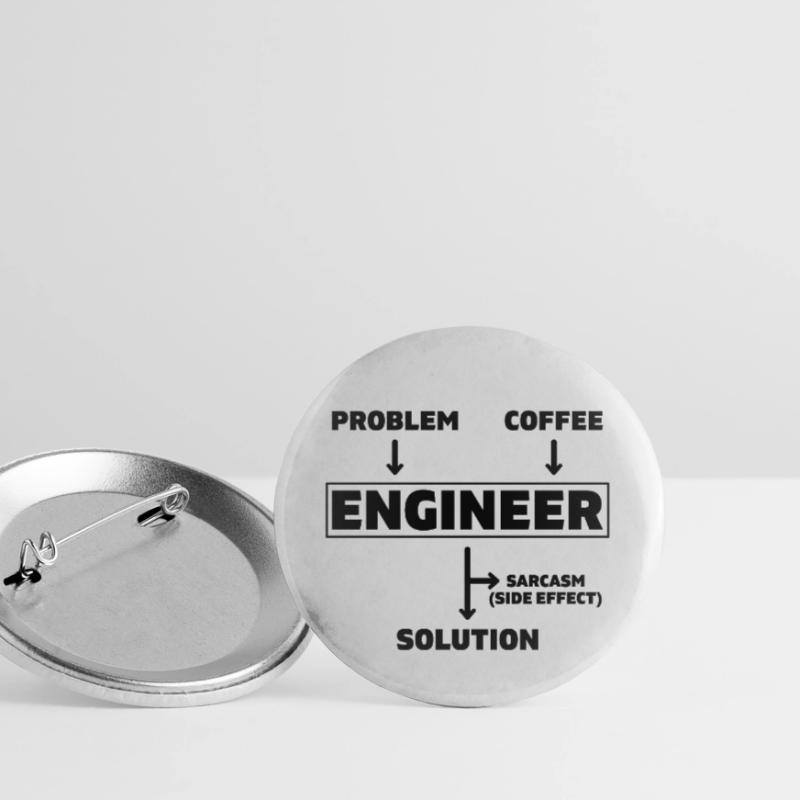 Problem Coffee Engineer Engineer Mechanical Engineering Buttons small 1''/25 mm (5-pack)