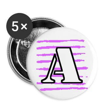 noir blanc violet rayé a - Lot de 5 petits badges (25 mm) - blanc - Devant