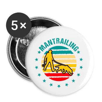 Mantrailing STARS by The Manzanita ́s - Buttons small 1''/25 mm (5-pack) - white - Front