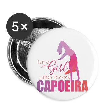 Capoeira - Buttons small 1''/25 mm (5-pack) - white - Front