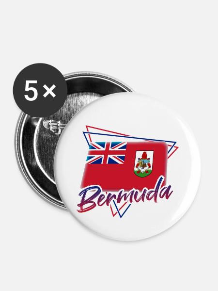 Bermuda - Buttons klein 25 mm (5er Pack) - Weiß
