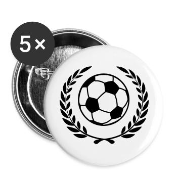 Winner football - Buttons small 1''/25 mm (5-pack) - white - Front