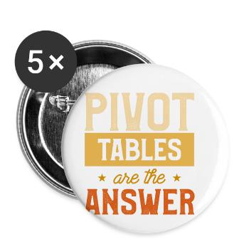 Funny Data Science Gift For A Data Scientist - Buttons klein 25 mm (5er Pack) - Weiß - Vorne