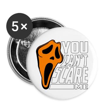 Scare Design Monster Masque - Lot de 5 petits badges (25 mm) - blanc - Devant