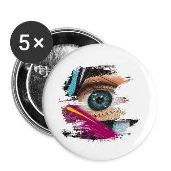 Graffiti - Lot de 5 petits badges (25 mm) - blanc - Devant