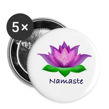 lotus - Buttons small 1''/25 mm (5-pack) - white - Front