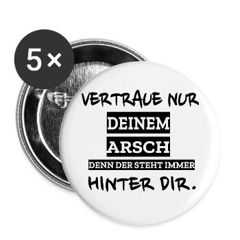 Sarkasmus Ironie lustige Geschenke coole Sprüche - Buttons klein 25 mm (5er Pack) - Weiß - Vorne