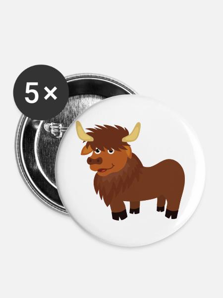 Bison - Buttons klein 25 mm (5er Pack) - Weiß