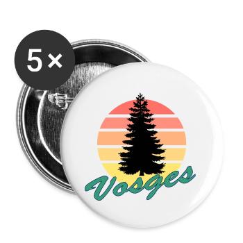 Vogesen Sapin unter Sonnenschein - Buttons klein 25 mm (5er Pack) - Weiß - Vorne