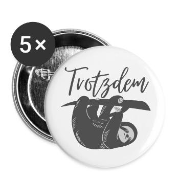 Trotzdem - Buttons klein 25 mm (5er Pack) - Weiß - Vorne