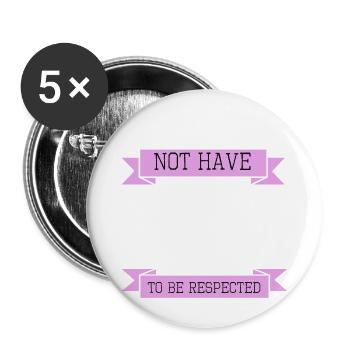 gender equality society activism - Buttons small 1''/25 mm (5-pack) - white - Front