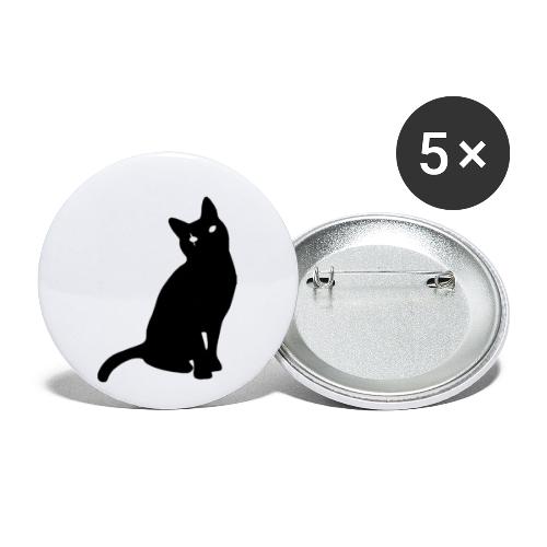 Black Cat 🐈‍⬛ - Buttons small 1''/25 mm (5-pack)
