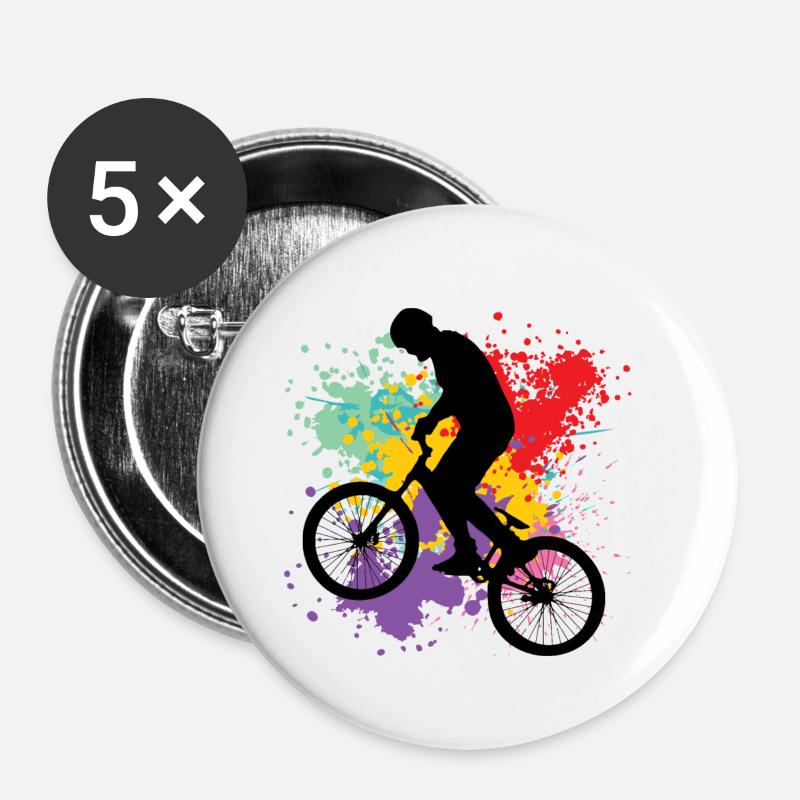 BMX - Buttons klein 25 mm (5er Pack) - Weiß