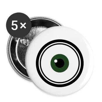 | pour les yeux verts Yeux verts - Lot de 5 petits badges (25 mm) - blanc - Devant