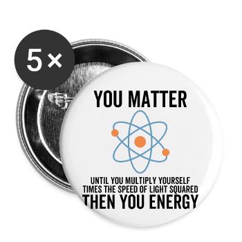 Vous comptez alors vous energyz - Lot de 5 petits badges (25 mm) - blanc - Devant
