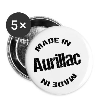 Hergestellt in Aurillac - Buttons klein 25 mm (5er Pack) - Weiß - Vorne