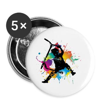 Freestyle scooter - Buttons small 1''/25 mm (5-pack) - white - Front