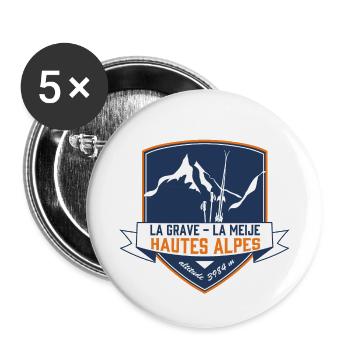 La Grave La Meije, Hautes alpes leewarddesign - Buttons klein 25 mm (5er Pack) - Weiß - Vorne