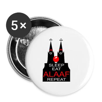 Kölsch Köln Kölle Dom Rhing Karneval Nase Alaaf - Buttons klein 25 mm (5er Pack) - Weiß - Vorne