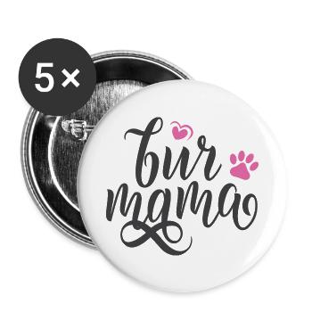 Pour maman - Lot de 5 petits badges (25 mm) - blanc - Devant